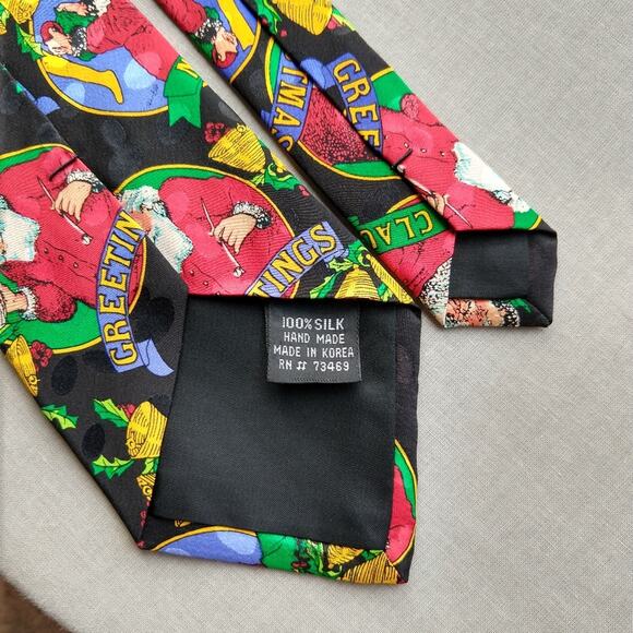 Santa Claus Christmas Men's Neck Tie Noel Winter Holiday Old Saint Nick Nicholas - Picture 3 of 7